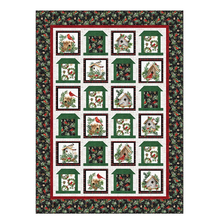 Bird Feeders And Cardinals Pattern