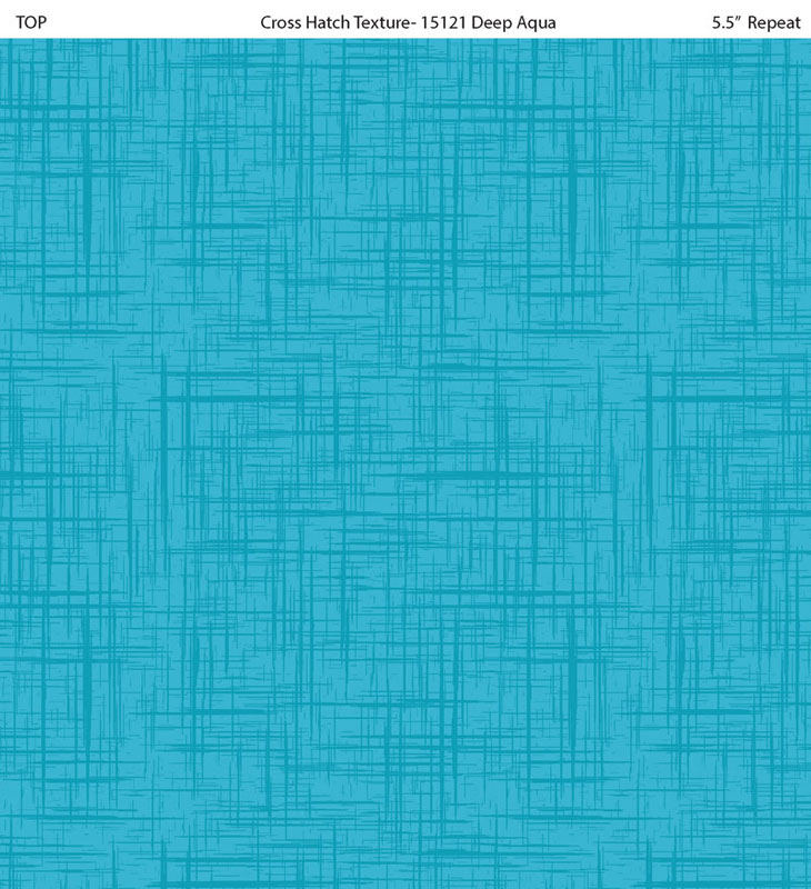 All New England Shop Hop 2025 Cross Hatch Deep Aqua Fabric