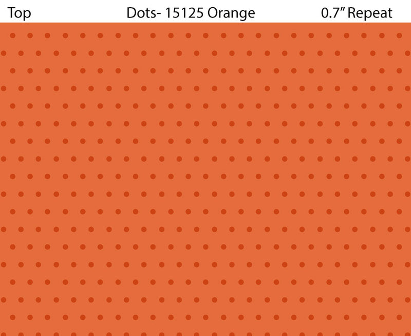 Pre Order All New England Shop Hop 2025 Dots Orange Fabric