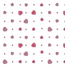 Riley Blake Malibu Barbie Hearts White Fabric