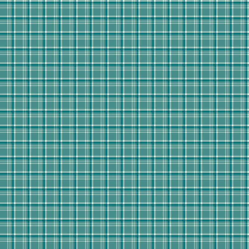 Riley Blake Arrival Of Winter Plaid Teal Fabric