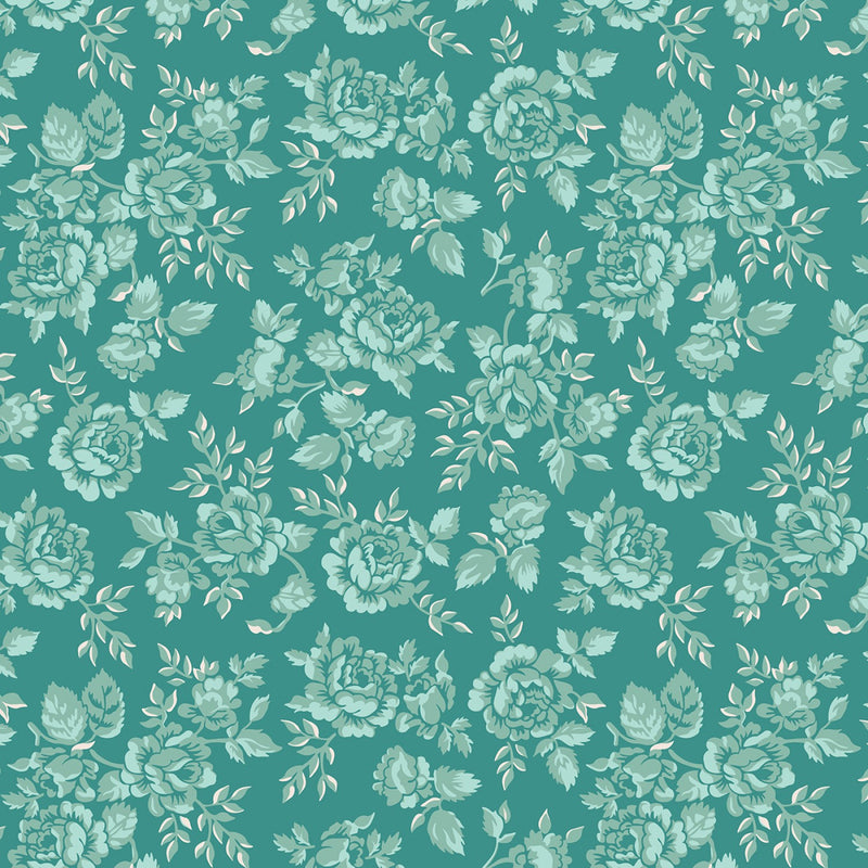 Riley Blake Home Town Parry Teal Fabric