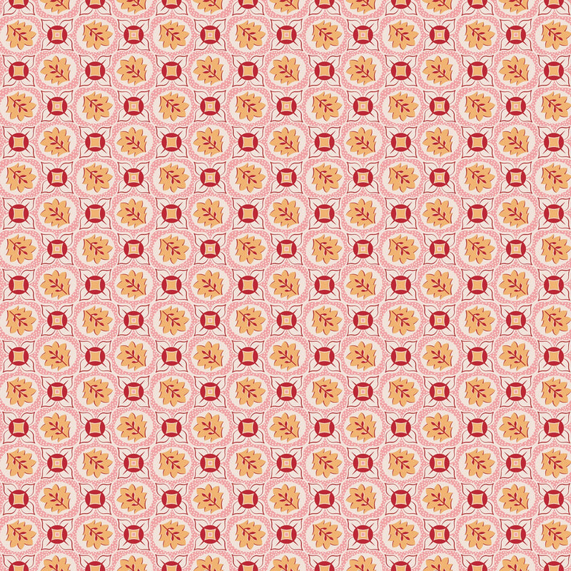 Riley Blake Mercantile Treasure Coral Fabric