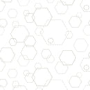 Riley Blake Lights On Hexies White On White Fabric