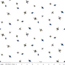 Riley Blake Honey Bees And Flowers Please Bees White Fabric