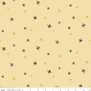 Riley Blake Honey Bees And Flowers Please Bees Yellow Fabric