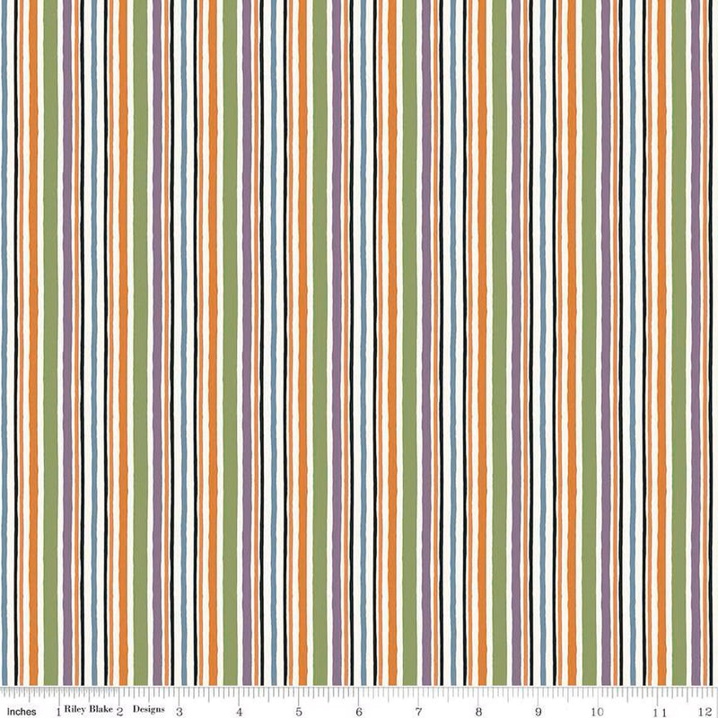 Riley Blake Trick Or Treat Stripe Multi Fabric