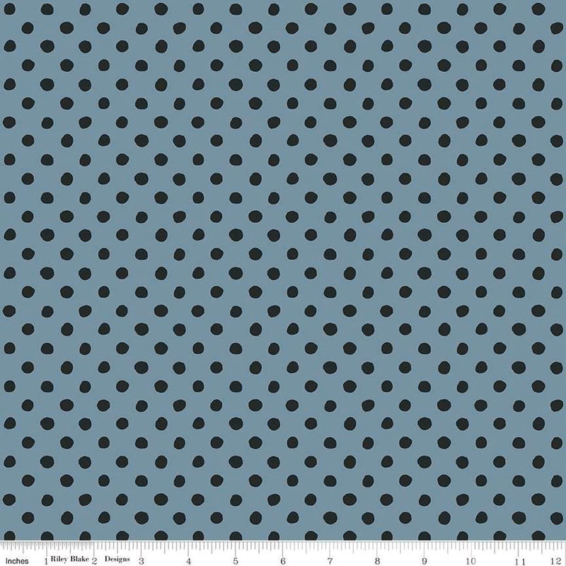 Riley Blake Trick Or Treat Dots Dusk Fabric