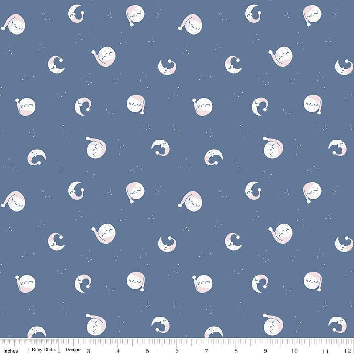 Riley Blake Twinkle Little Star Goodnight Moon Denim Fabric