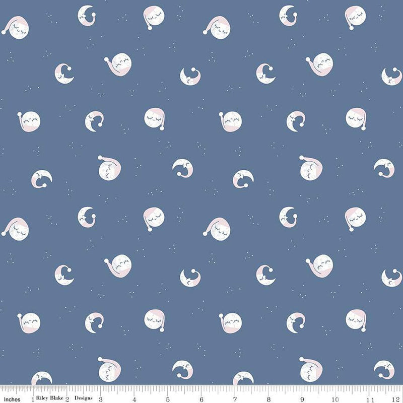 Riley Blake Twinkle Little Star Goodnight Moon Denim Fabric
