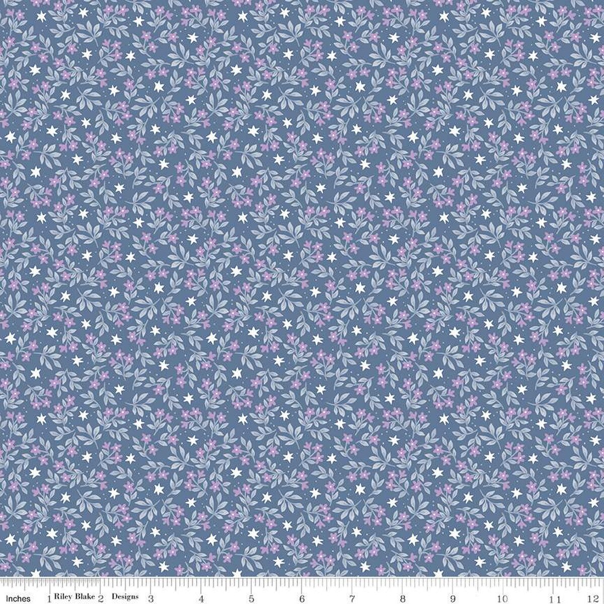 Riley Blake Twinkle Little Star Jasmine Stars Denim Fabric