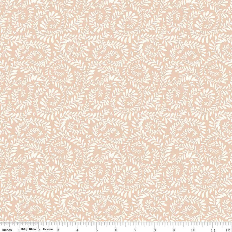Riley Blake Sunflower Whispers Ferns Blush Fabric