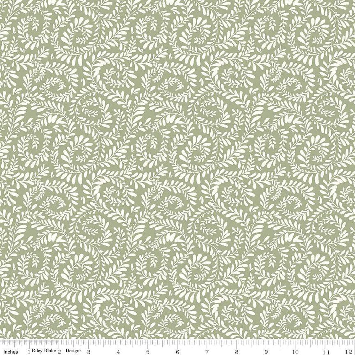 Riley Blake Sunflower Whispers Ferns Green Fabric Riley Blake Sunflower Whispers Ferns Green Fabric