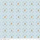 Riley Blake Peter Rabbit And Benjamin Bunny Lattice Blue Fabric