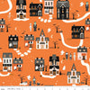 Riley Blake Frank And Friends Houses Orange Fabric