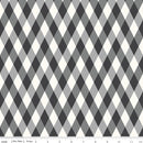 Riley Blake Frank And Friends Diamonds Black Fabric