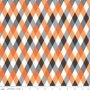 Riley Blake Frank And Friends Diamonds Orange Fabric