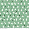 Riley Blake Frank And Friends Ghosts Green Fabric