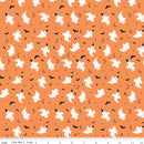 Riley Blake Frank And Friends Ghosts Orange Fabric