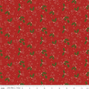 Riley Blake Christmas Greetings Holly Red Fabric