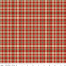 Riley Blake Christmas Greetings Plaid Red Fabric