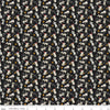Riley Blake Northern Christmas Mice Black Fabric