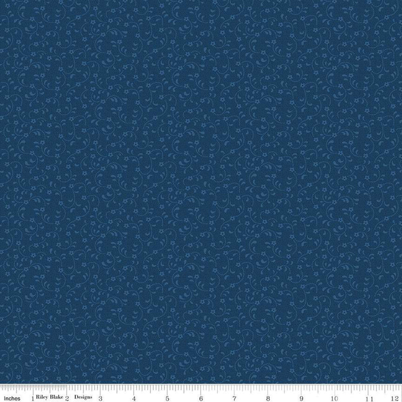 Riley Blake Floret Navy Fabric