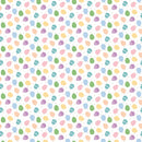 Riley Blake Seasonal Basics Egg Toss White Fabric