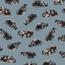 Timeless Treasures Antique Car Show Grey Fabric