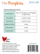 Cluck Cluck Sew Mini Pumpkins Pattern