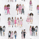 Riley Blake Barbie Girl White Fabric
