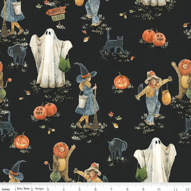 Riley Blake Trick Or Treat Main Black Fabric