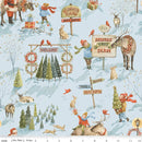 Riley Blake Santa's Tree Farm Main Sky Fabric
