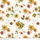 Riley Blake Sunflower Whispers Sunflowers Cream Fabric