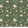 Riley Blake Holiday Spirit Christmas Toss Green Fabric