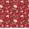 Riley Blake Holiday Spirit Christmas Toss Red Fabric