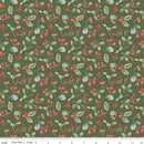 Riley Blake Holiday Spirit Berries Green Fabric