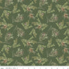 Riley Blake Holiday Spirit Pinecones Green Fabric