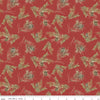 Riley Blake Holiday Spirit Pinecones Red Fabric