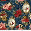 Riley Blake Christmas Greetings Main Navy Fabric