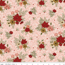 Riley Blake Christmas Greetings Floral Pink Fabric