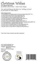 Coach House Designs Christmas Wishes Quilt Pattern