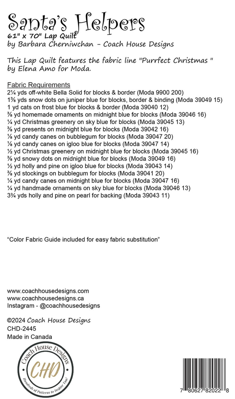 Coach House Designs Santa's Helpers Quilt Pattern