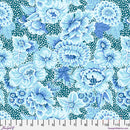 Kaffe Fassett Floral With Dots Blue Cotton Lawn Fabric