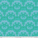 Kaffe x Morris & Co. Michaelmas Daisy Aqua Cotton Lawn Fabric