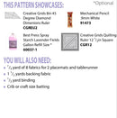 Cut Loose Press Bargello Breeze Table Runner And Placemat Pattern