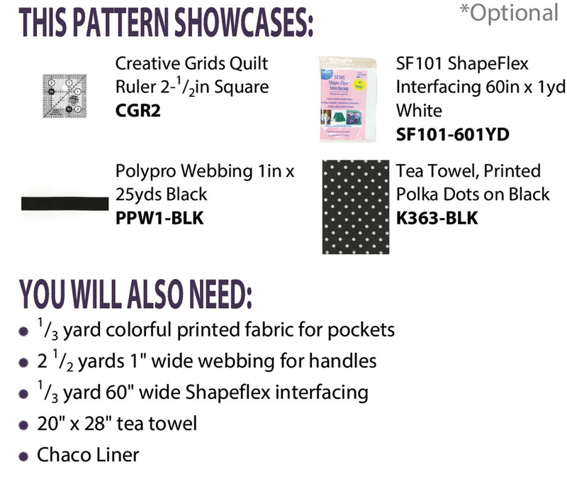 Cut Loose Press Tea Towel Tote Pattern