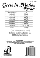 Geese In Motion Table Runner Pattern