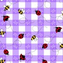 A.E. Nathan Co. Comfy Flannel Ladybugs & Bees Purple Fabric