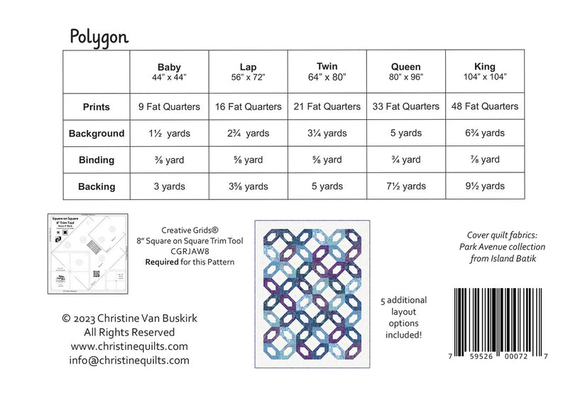 Christine Quilts Polygon Quilt Pattern